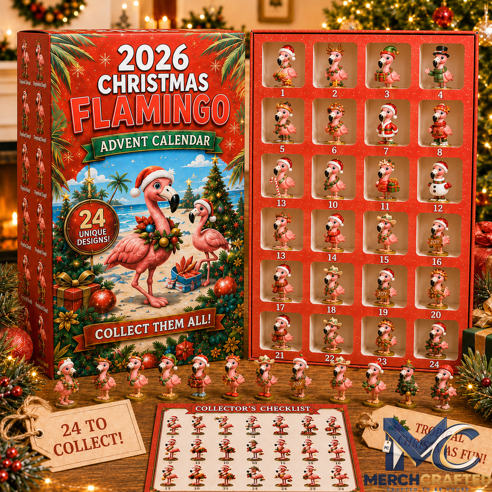 2026 Christmas Flamingo Advent Calendar 24 Days of Cute Surprises, Collectible Fun x Christmas Magic Advent Calendar