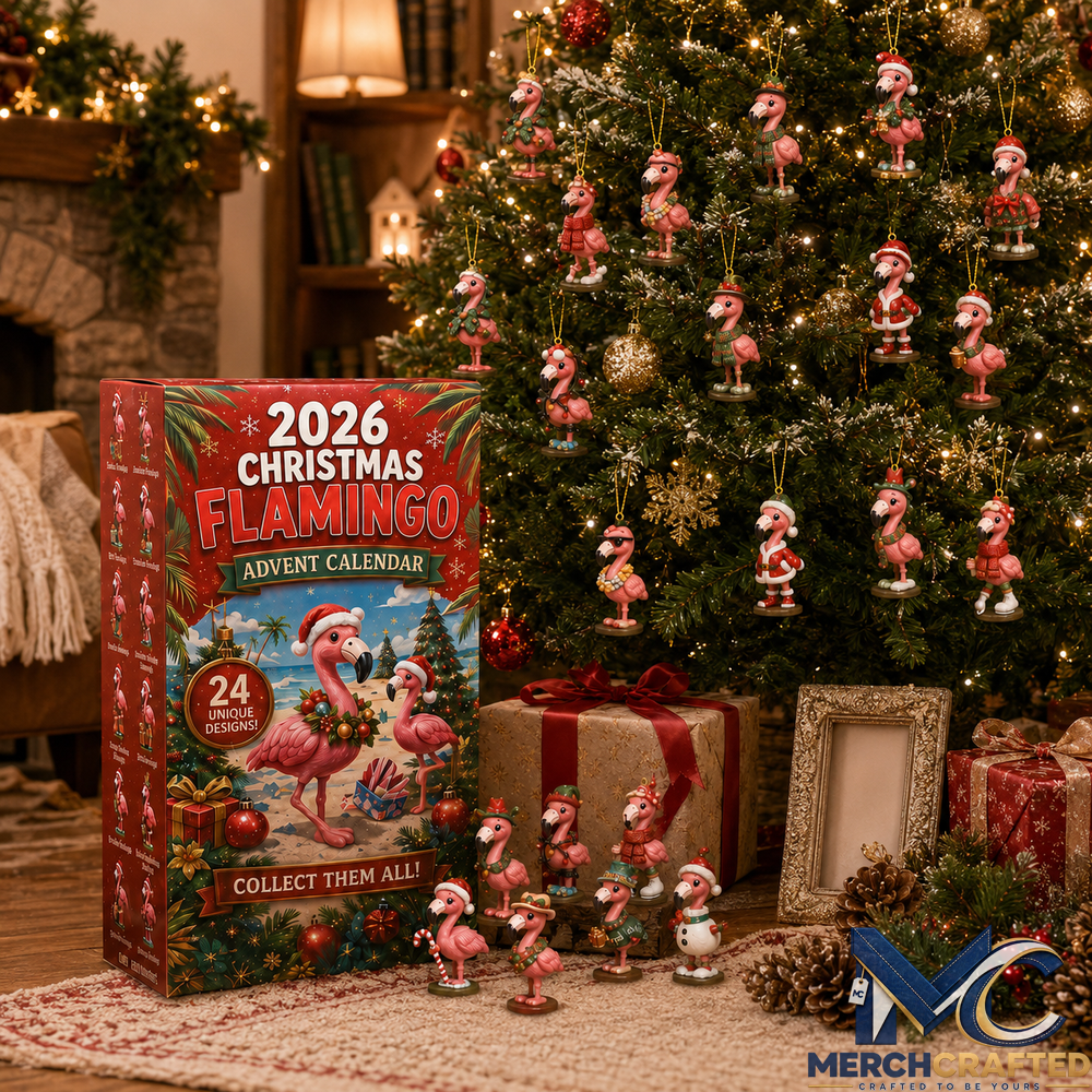 2026 Christmas Flamingo Advent Calendar 24 Days of Cute Surprises, Collectible Fun x Christmas Magic Advent Calendar