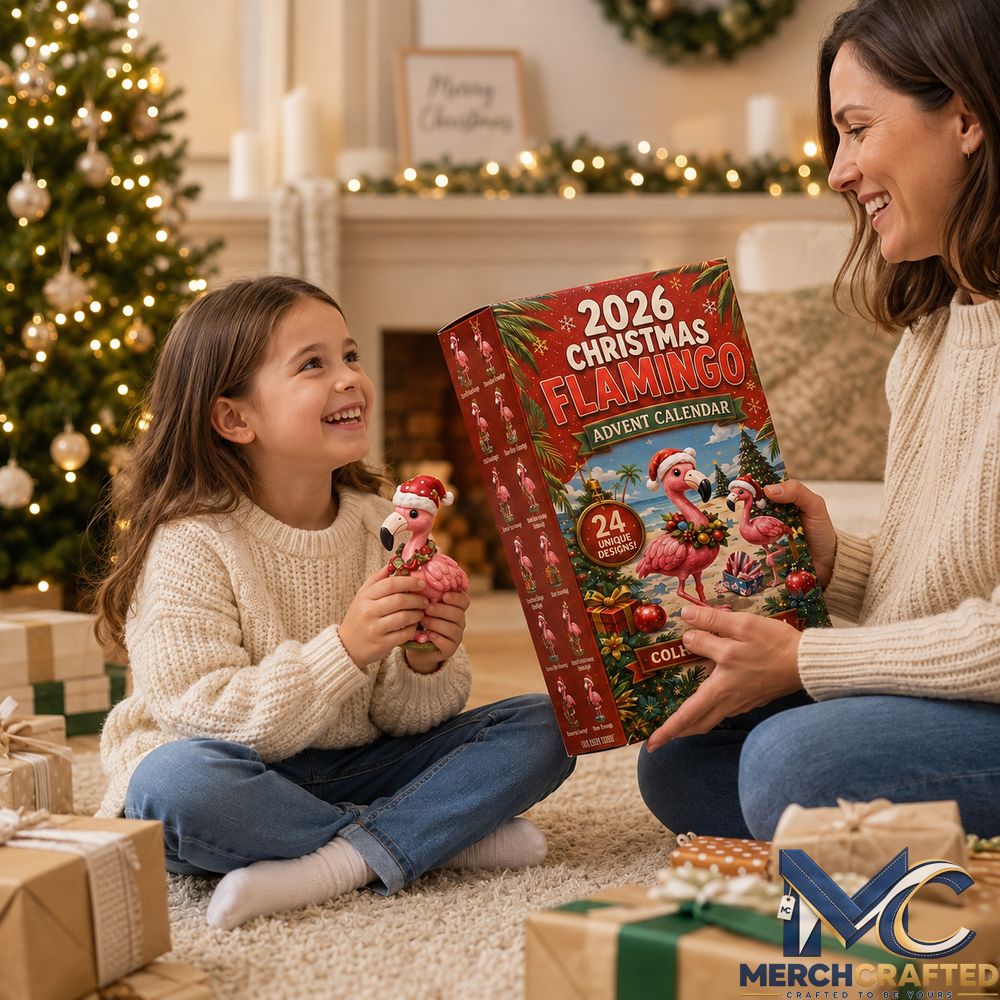 2026 Christmas Flamingo Advent Calendar 24 Days of Cute Surprises, Collectible Fun x Christmas Magic Advent Calendar