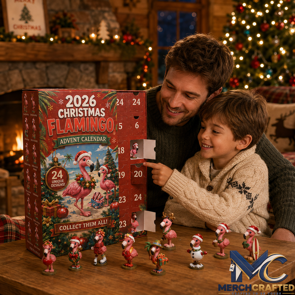 2026 Christmas Flamingo Advent Calendar 24 Days of Cute Surprises, Collectible Fun x Christmas Magic Advent Calendar