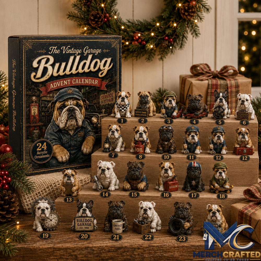 2026 The Vintage Garage Bulldog - 24-Day Festive Countdown Advent Calendar
