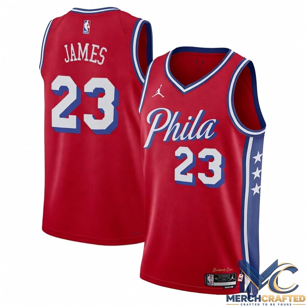 #23 LeBron James Philadelphia 76ers Basketball Jersey