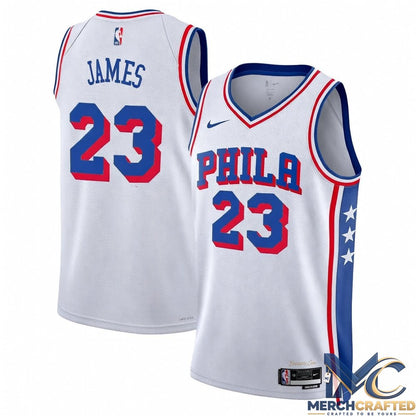 #23 LeBron James Philadelphia 76ers Basketball Jersey