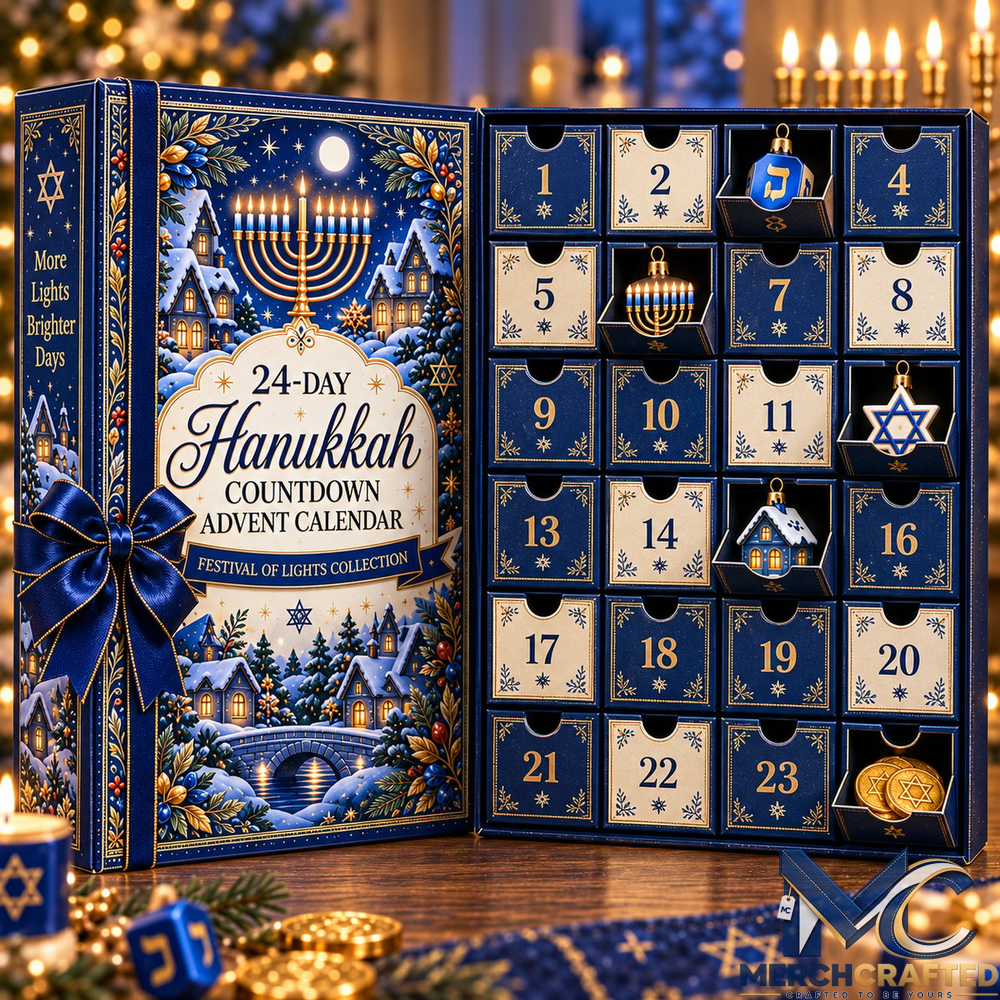 24-Day Hanukkah Countdown Advent Calendar – Festival of Lights Mini Ornaments Limited Edition