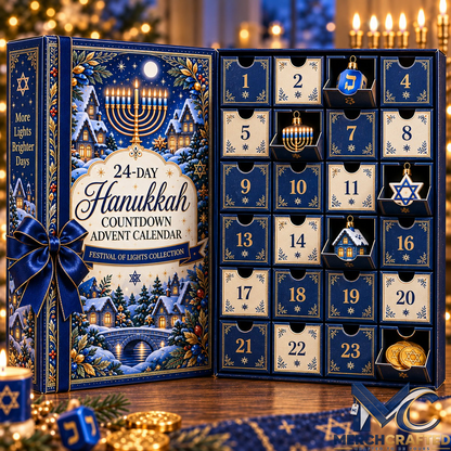24-Day Hanukkah Countdown Advent Calendar – Festival of Lights Mini Ornaments Limited Edition