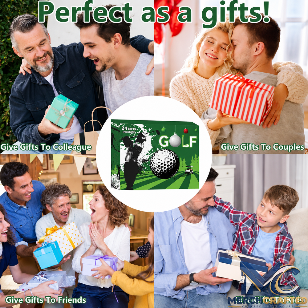 24 Day Golf Advent Calendar Christmas Countdown Gift Set with Golf Accessories for Golf Lovers