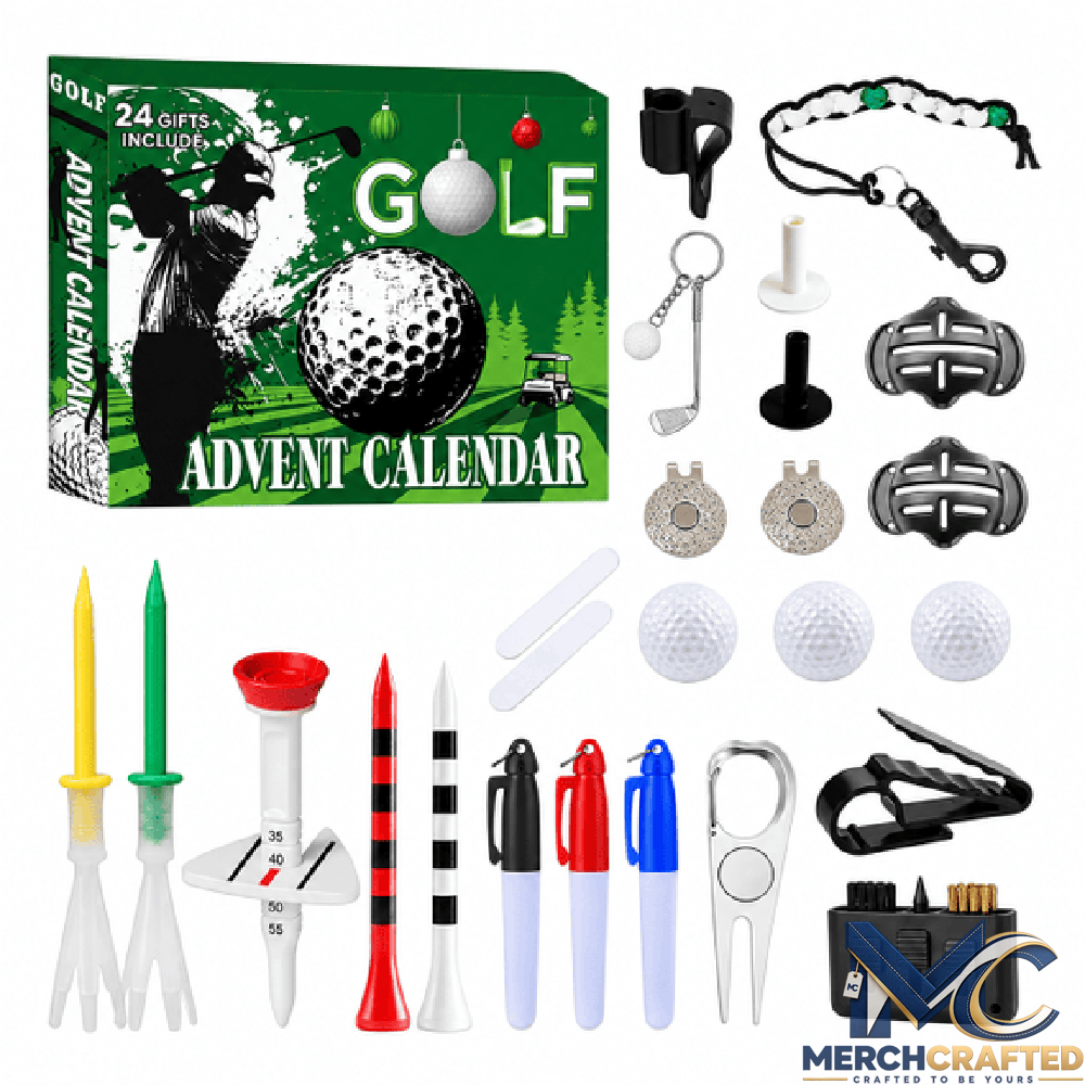 24 Day Golf Advent Calendar Christmas Countdown Gift Set with Golf Accessories for Golf Lovers