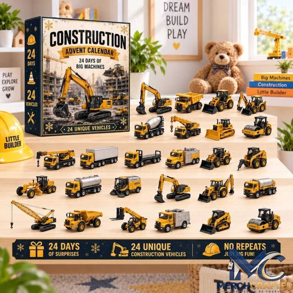 24 Days of Build the Fleet Construction Advent Calendar – 24 Unique Vehicles Big Machines Countdown for Kids