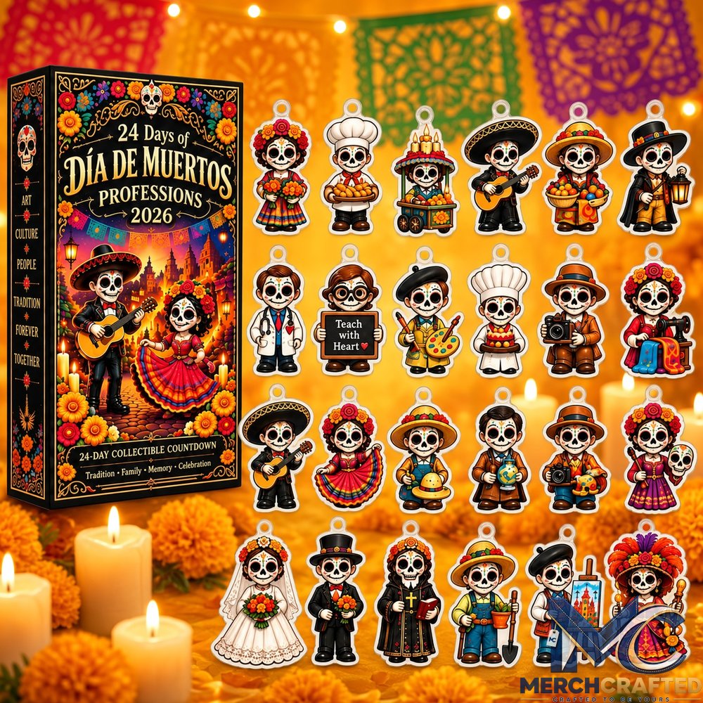 24 Days of Dia de Muertos Professions 2026 Advent Calendar  24-Day Collectible Countdown with Profession Charms