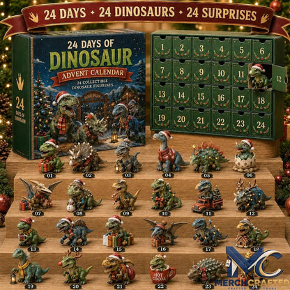 24 Days of Dinosaur Christmas - 24 Collectible Dino Figurines And Holiday Surprises Advent Calendar