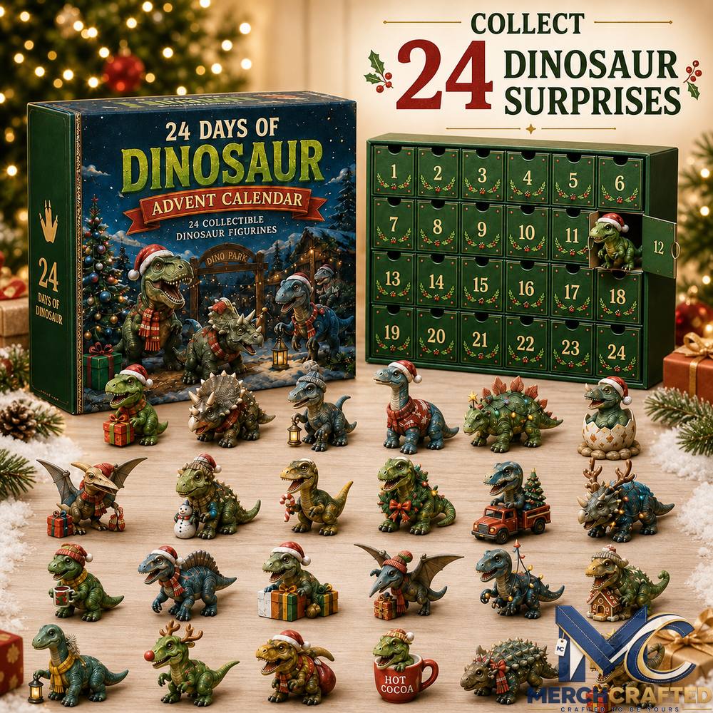24 Days of Dinosaur Christmas - 24 Collectible Dino Figurines And Holiday Surprises Advent Calendar