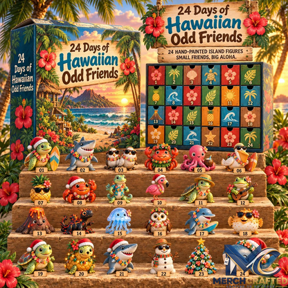 24 Days of Hawaiian Odd Friends Advent Calendar – Collectible Island Mini Figures Countdown for Hawaii Lovers