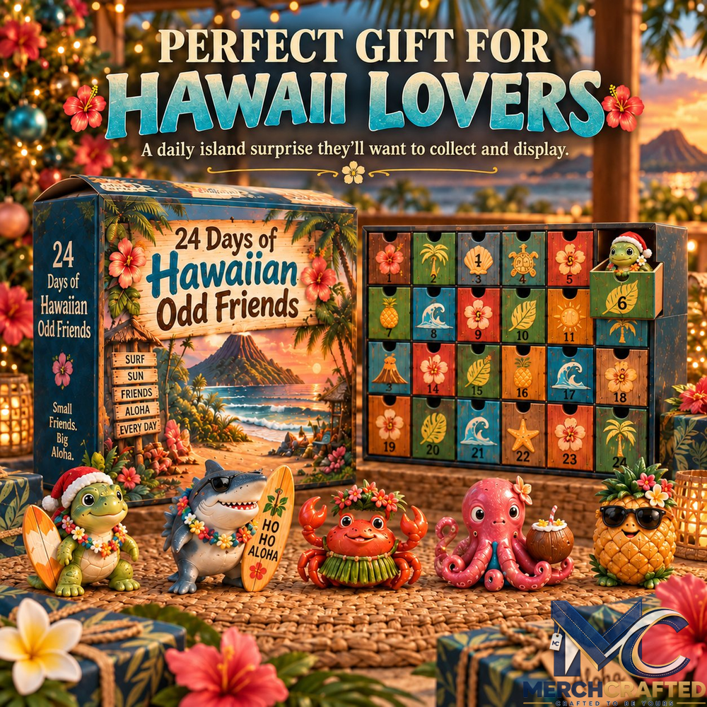 24 Days of Hawaiian Odd Friends Advent Calendar – Collectible Island Mini Figures Countdown for Hawaii Lovers