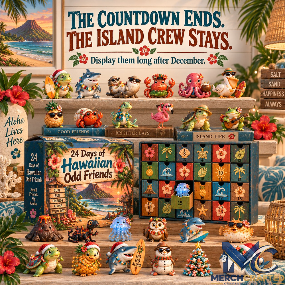 24 Days of Hawaiian Odd Friends Advent Calendar – Collectible Island Mini Figures Countdown for Hawaii Lovers