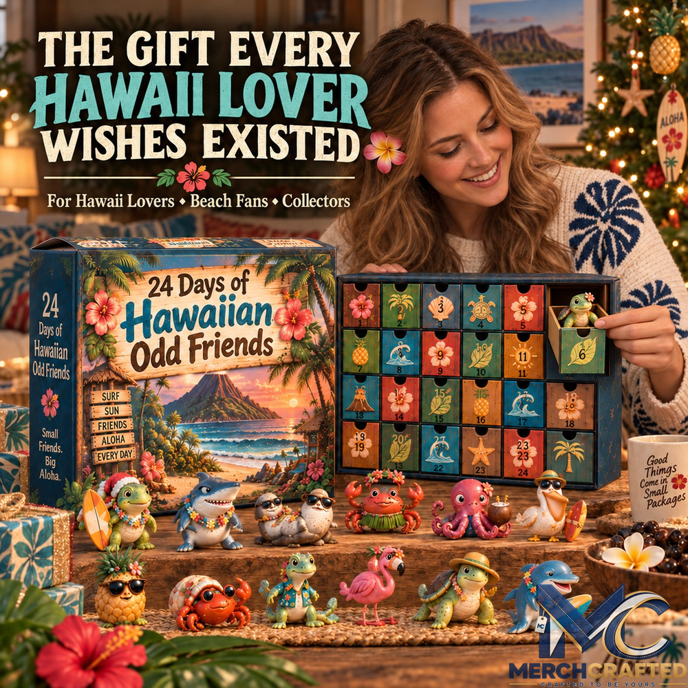 24 Days of Hawaiian Odd Friends Advent Calendar – Collectible Island Mini Figures Countdown for Hawaii Lovers