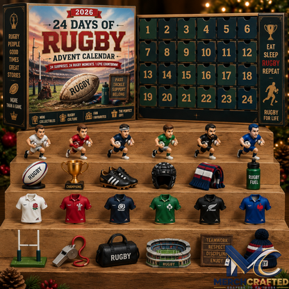 24 Days of Rugby Advent Calendar 2026 – Rugby Legends Mini Collectibles Countdown for Fans