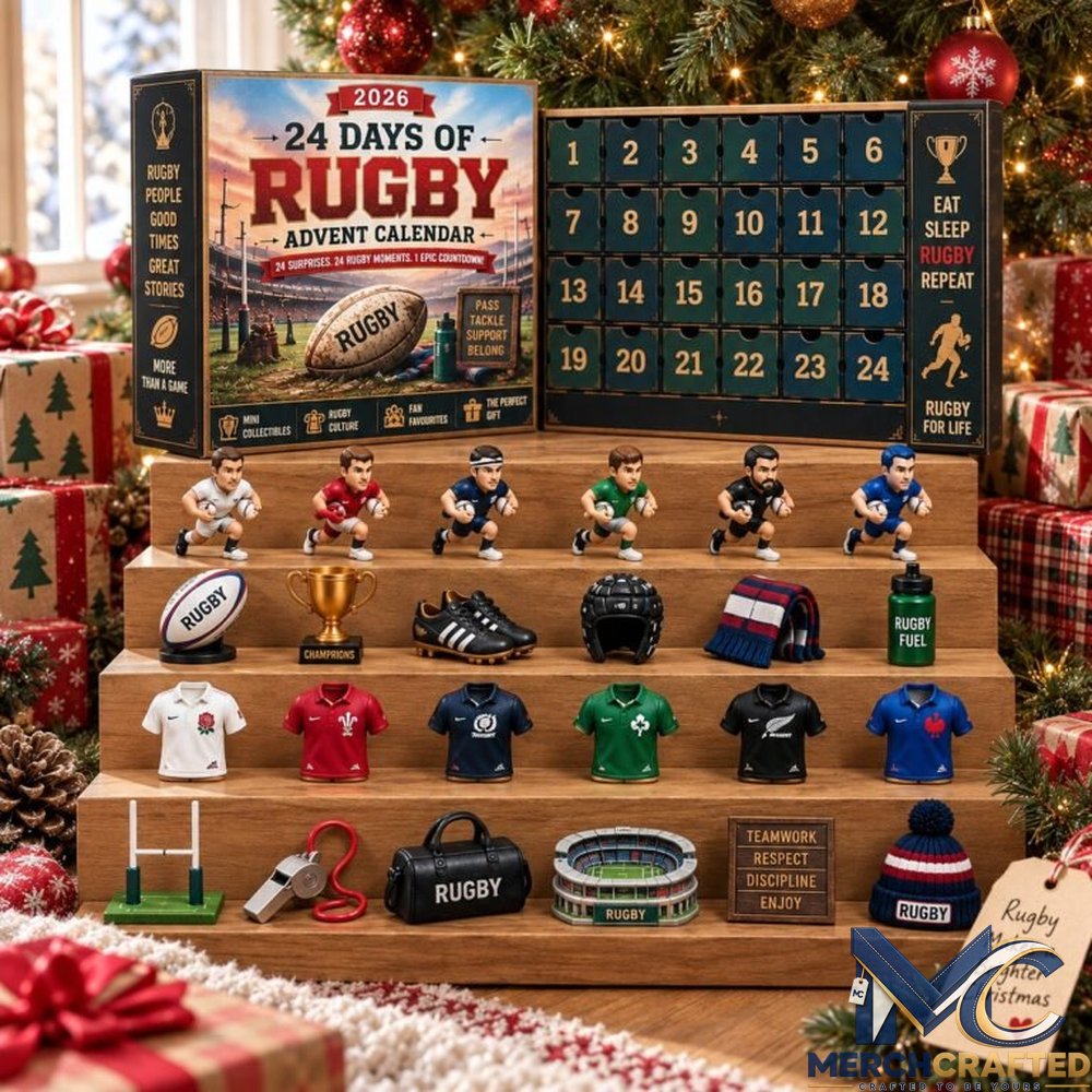 24 Days of Rugby Advent Calendar 2026 – Rugby Legends Mini Collectibles Countdown for Fans