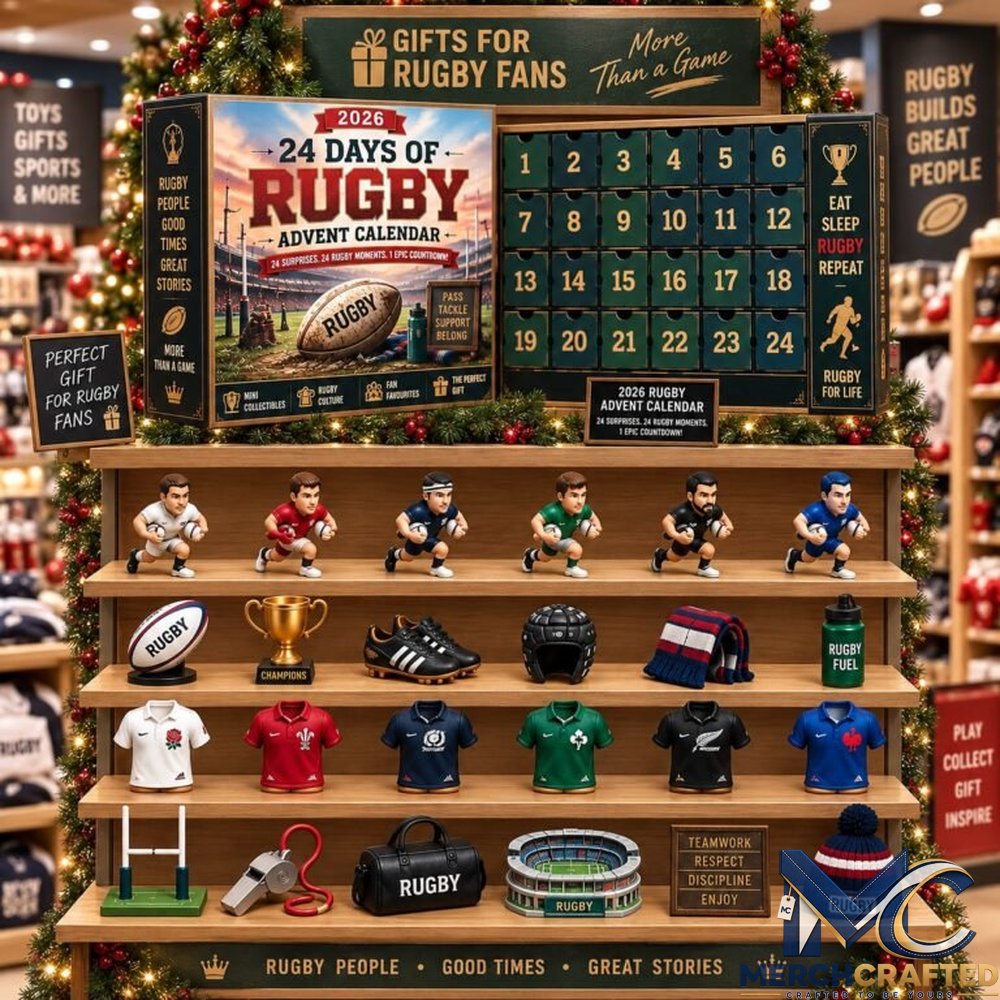 24 Days of Rugby Advent Calendar 2026 – Rugby Legends Mini Collectibles Countdown for Fans