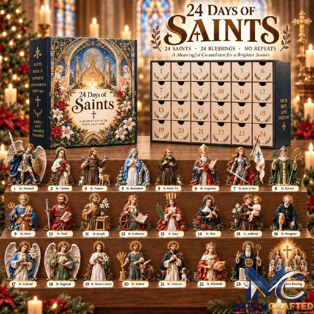 24 Days of Saints Limited Edition Advent Calendar – Collectible Saint Figurines Faith Countdown
