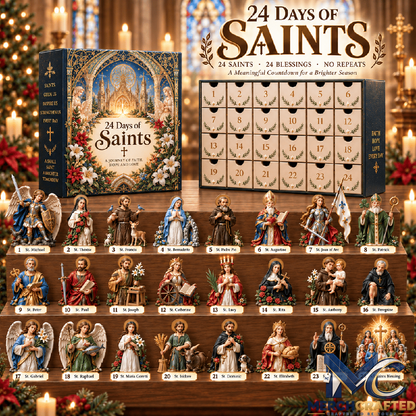 24 Days of Saints Limited Edition Advent Calendar – Collectible Saint Figurines Faith Countdown