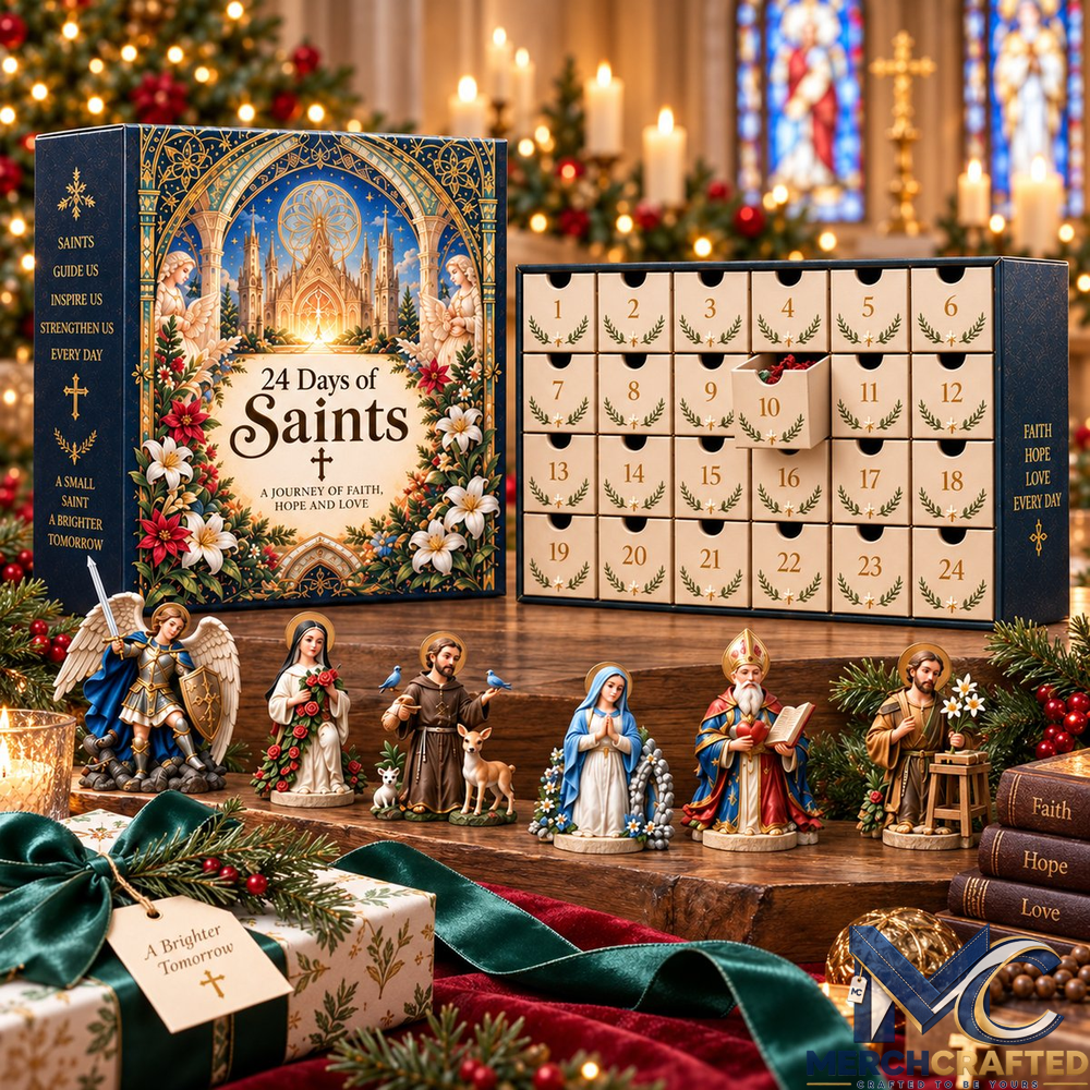 24 Days of Saints Limited Edition Advent Calendar – Collectible Saint Figurines Faith Countdown