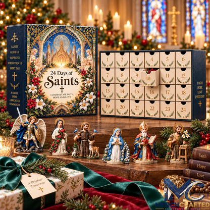 24 Days of Saints Limited Edition Advent Calendar – Collectible Saint Figurines Faith Countdown