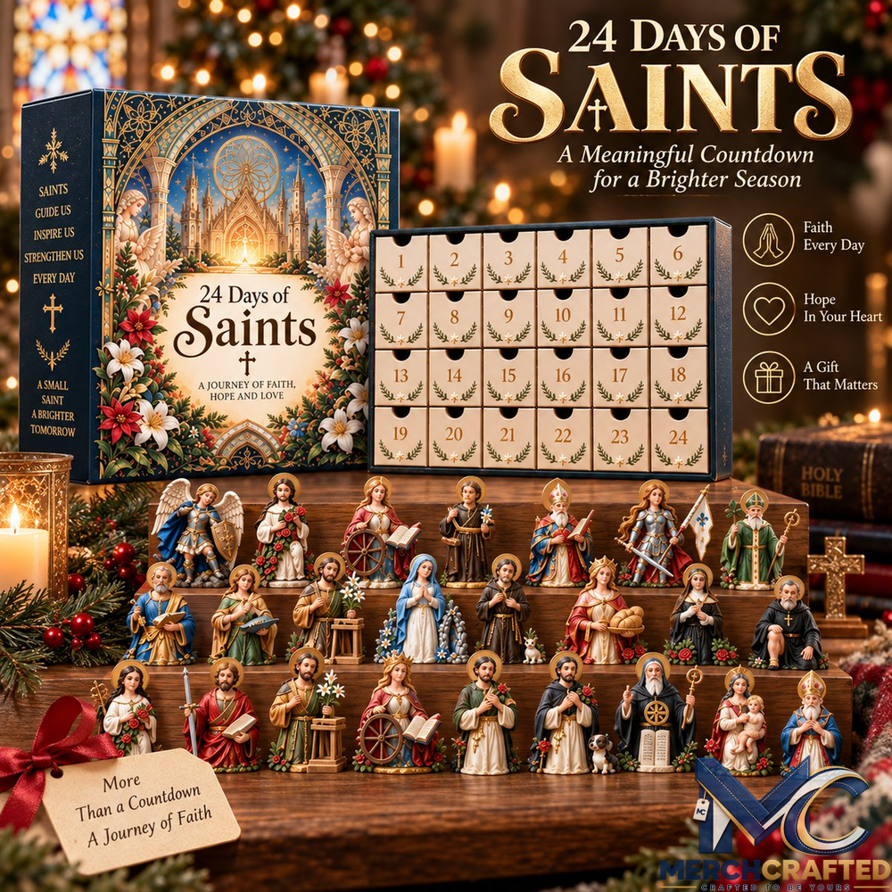 24 Days of Saints Limited Edition Advent Calendar – Collectible Saint Figurines Faith Countdown