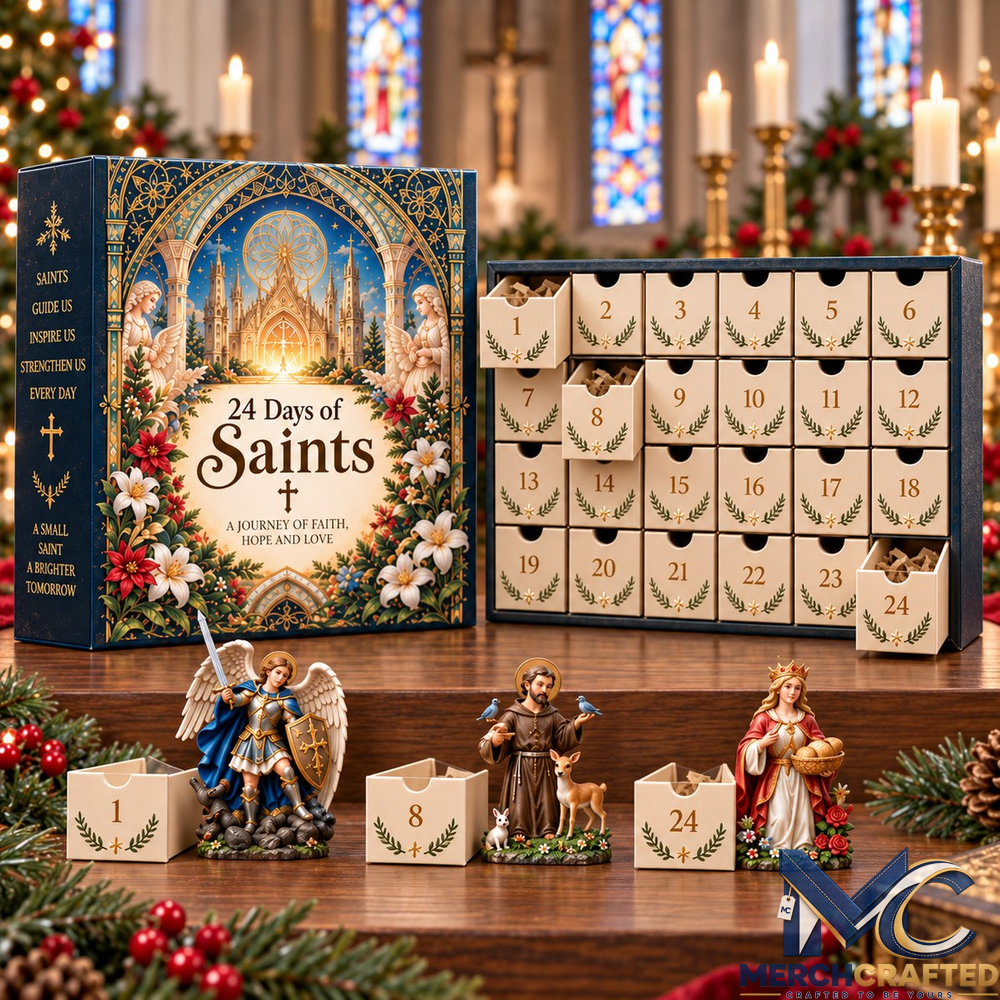 24 Days of Saints Limited Edition Advent Calendar – Collectible Saint Figurines Faith Countdown