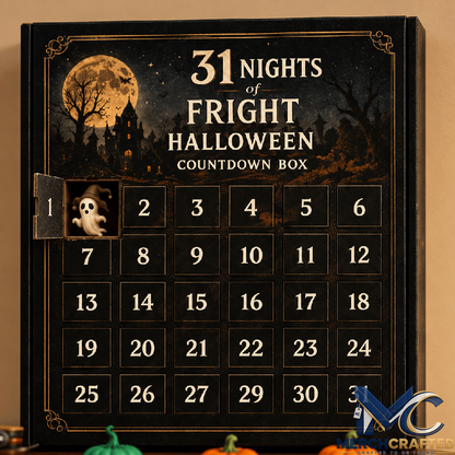 31 Day Halloween Countdown Box with Spooky Figurines Horror Gift Set