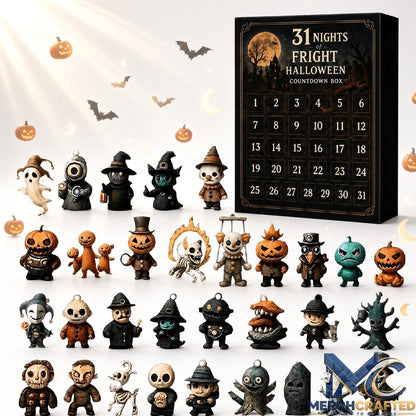 31 Day Halloween Countdown Box with Spooky Figurines Horror Gift Set