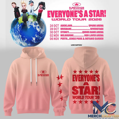 5 Seconds of Summer- EVERYONE’S A STAR! AUS & NZ Tour Limited Hoodie