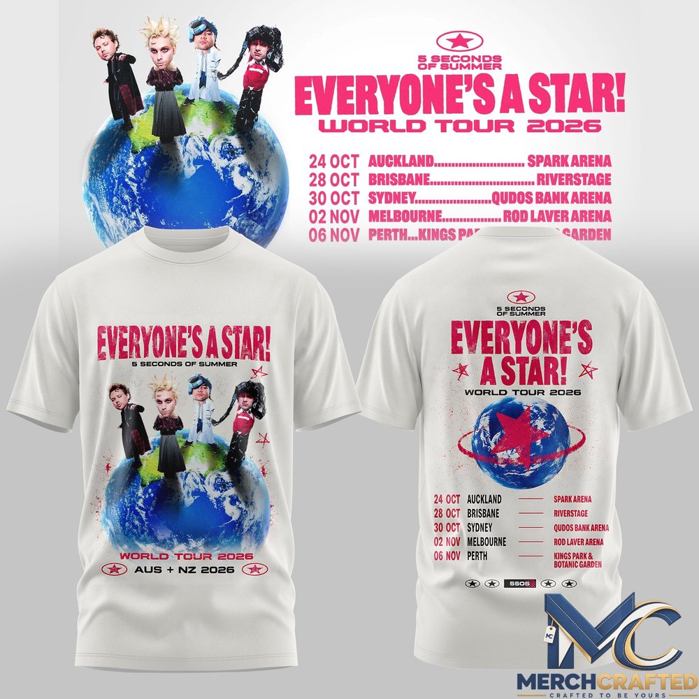 5 Seconds of Summer- EVERYONE’S A STAR! AUS & NZ Tour Limited T-Shirt