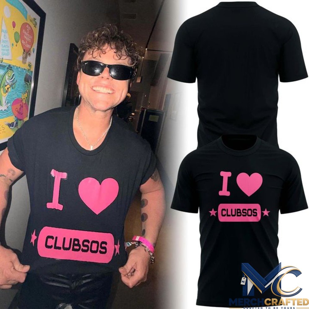 5 Seconds of Summer World Tour 2026 I Love CLUBSOS Shirt
