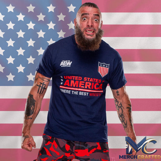 AEW Tournament Soccer Collection - United States of America T-Shirt