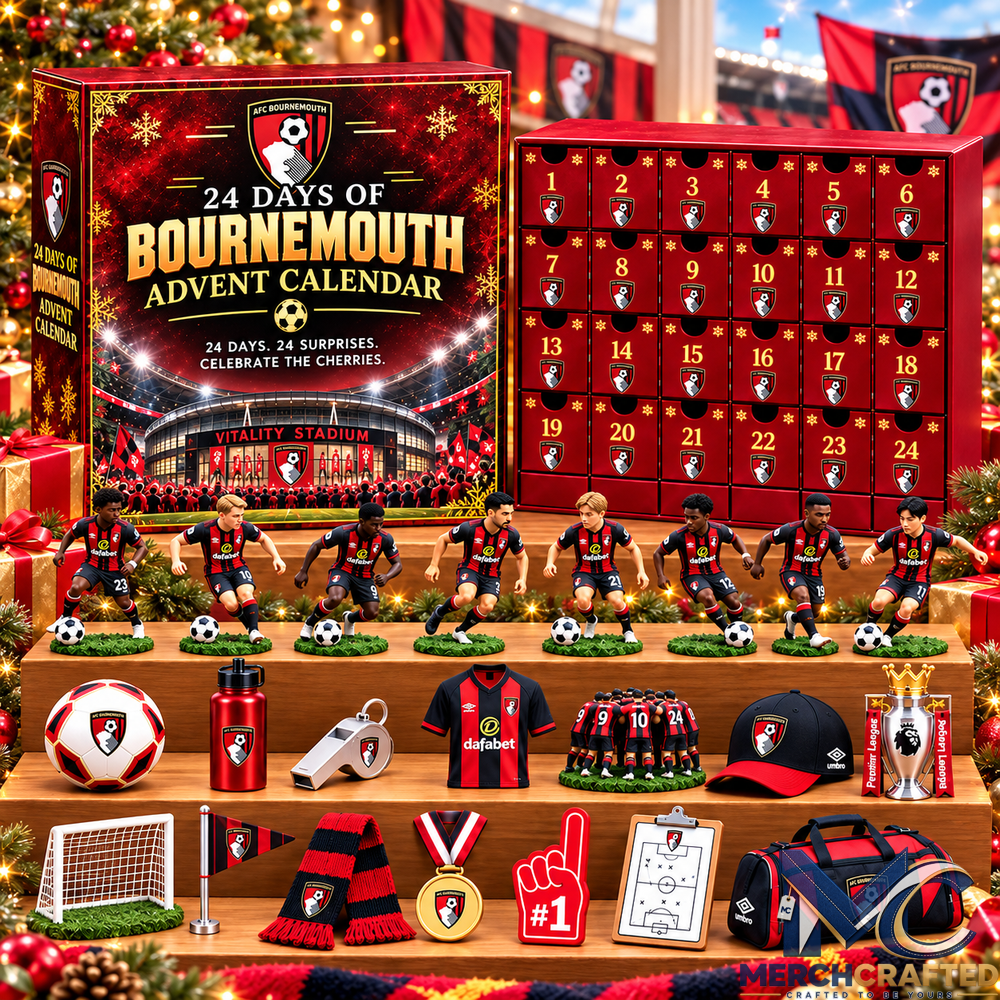 AFC Bournemouth 24 Day Christmas Advent Calendar Football Fan Gift Set