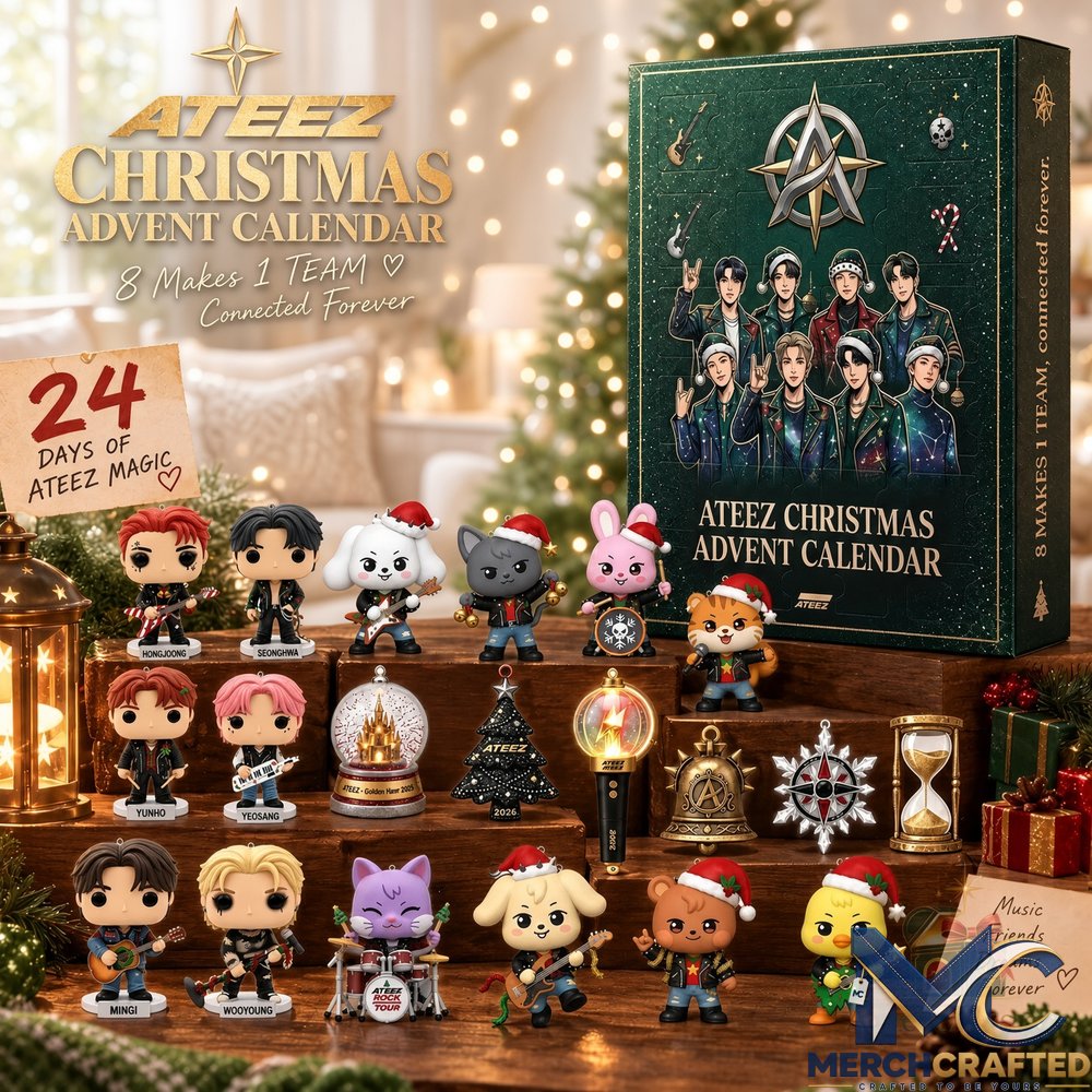 ATEEZ x Christmas Advent Calendar 2026  24 Days of ATEEZ Magic Connected Forever Fan Gift