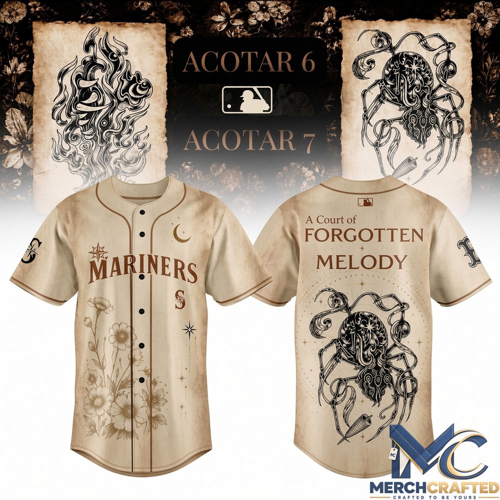 A Court of Forgotten Melody Cream ACOTAR Baseball Jersey