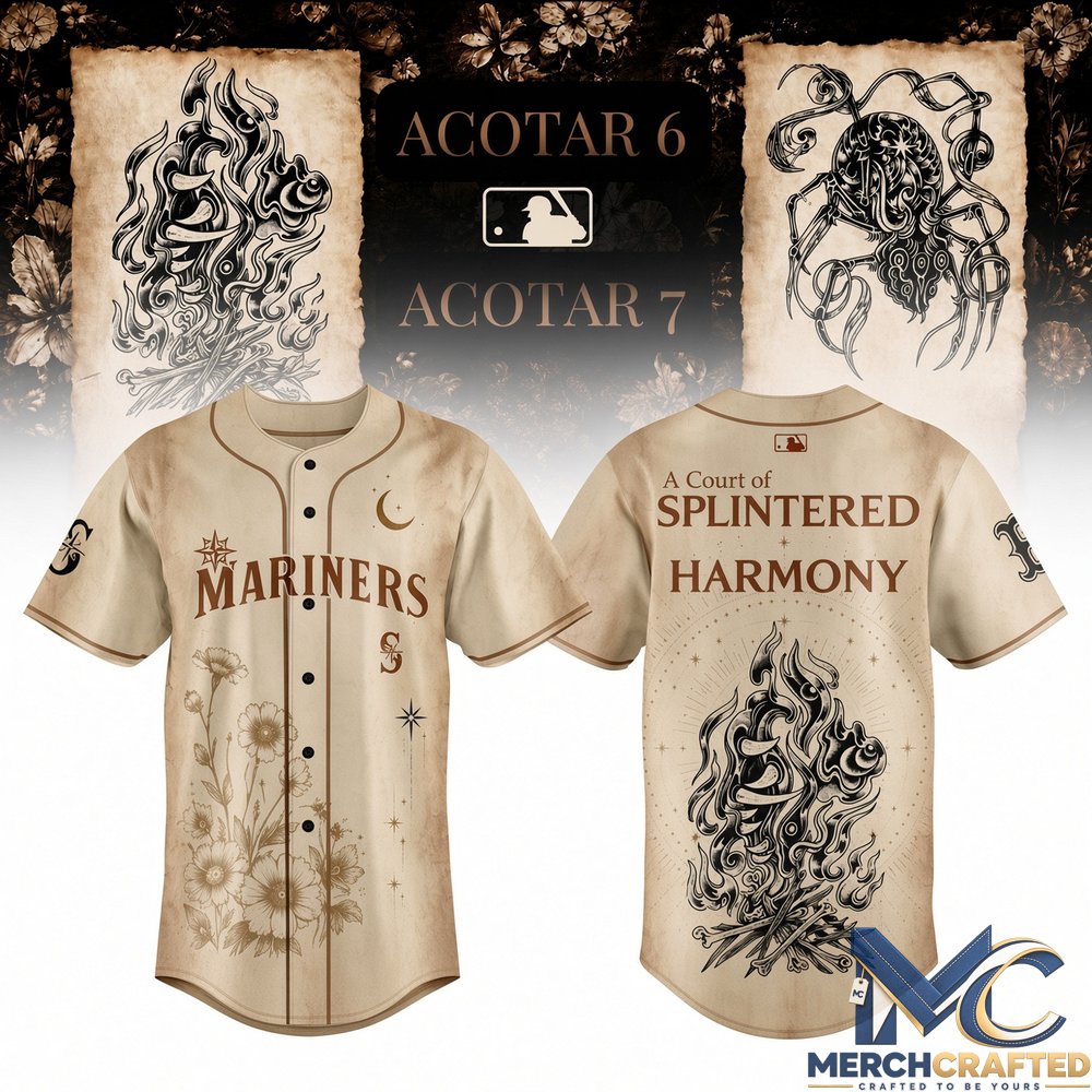 A Court of Forgotten Melody Cream ACOTAR Baseball Jersey MLB
