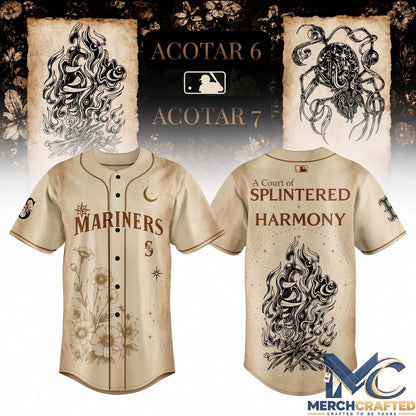 A Court of Forgotten Melody Cream ACOTAR Baseball Jersey MLB