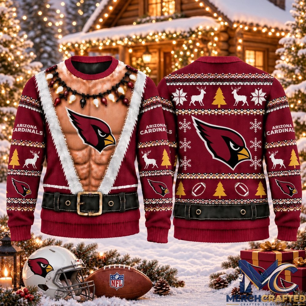Arizona Cardinals Funny Body 2026 Ugly Christmas Sweater  Football Christmas Graphic Sweater for Cardinals Fans
