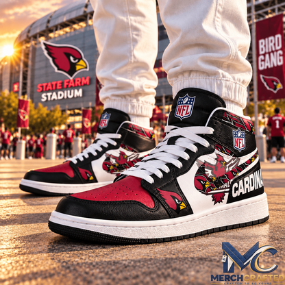 Arizona Cardinals Salute to Service Camo High Top Sneakers for Fans
