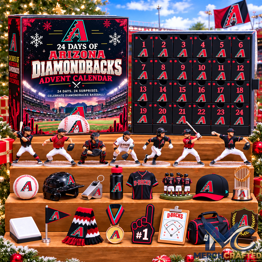 Arizona Diamondbacks MLB 24 Day Christmas Advent Calendar Baseball Fan Gift Set