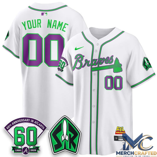 Atlanta Braves 60th Anniversary Space Ranger Edition Vapor Limited Custom Baseball Jersey