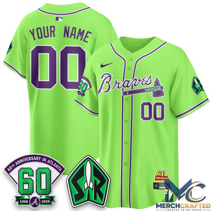 Atlanta Braves 60th Anniversary Space Ranger Edition Vapor Limited Custom Baseball Jersey