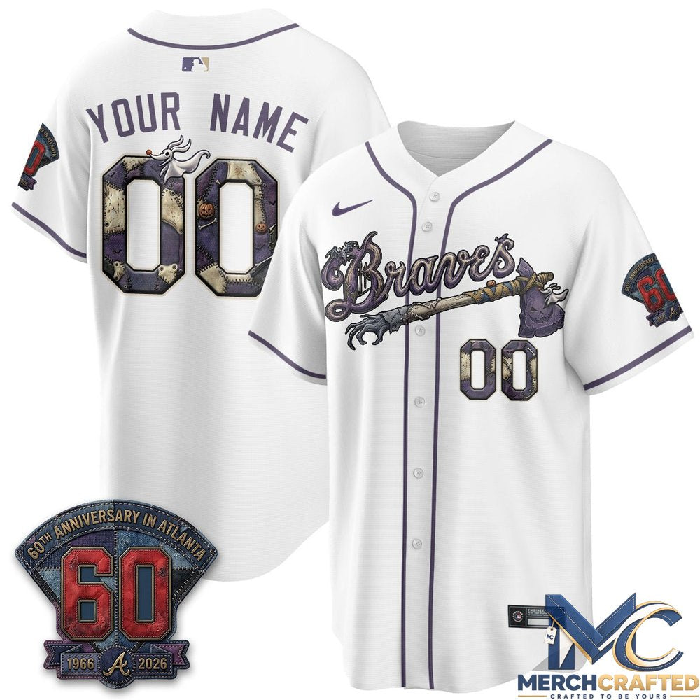 Atlanta Braves Halloween Nightmare Edition Custom Jersey