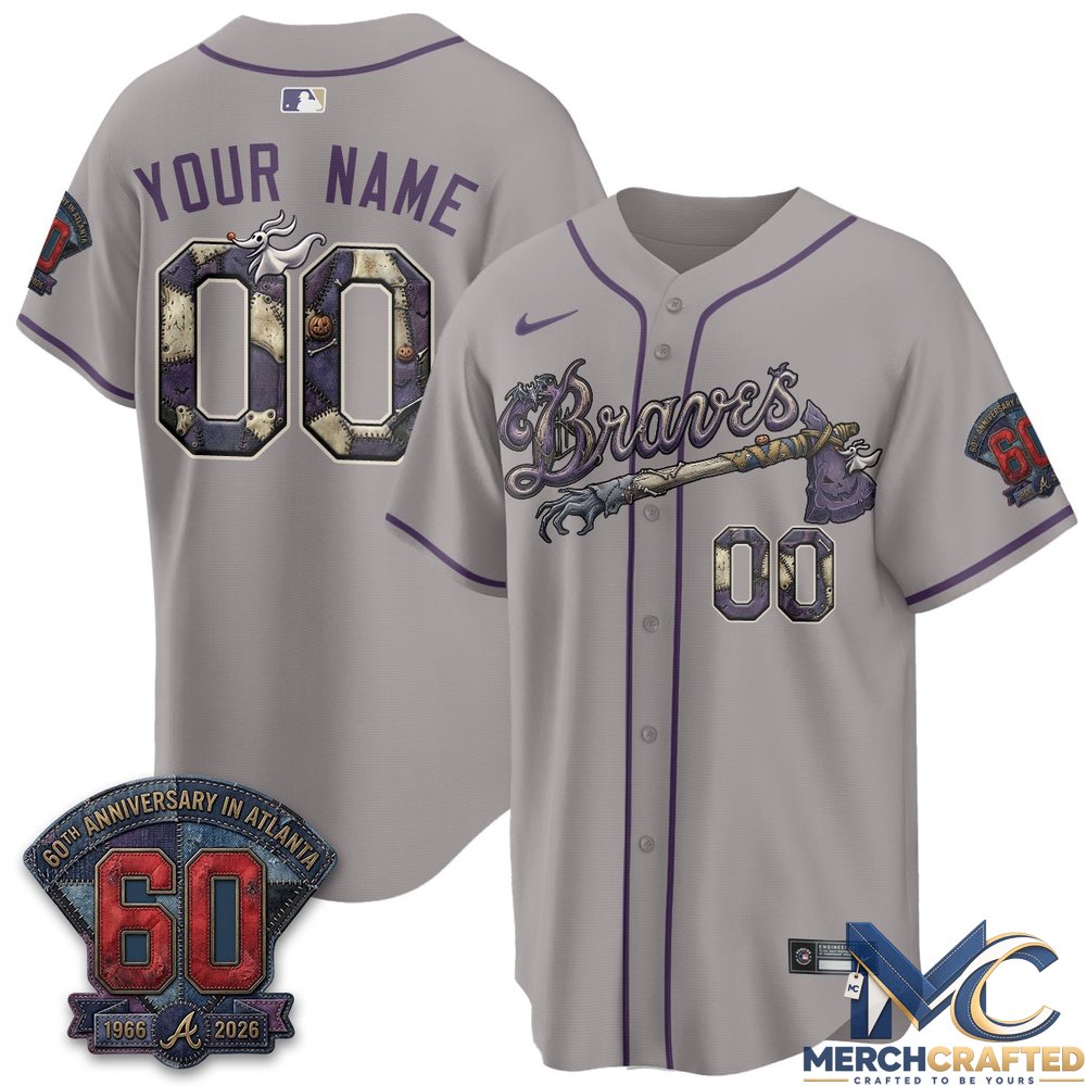 Atlanta Braves Halloween Nightmare Edition Custom Jersey