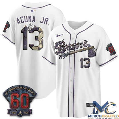 Atlanta Braves Nightmare Halloween Edition Baseball Jersey