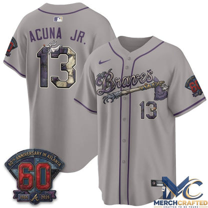 Atlanta Braves Nightmare Halloween Edition Baseball Jersey