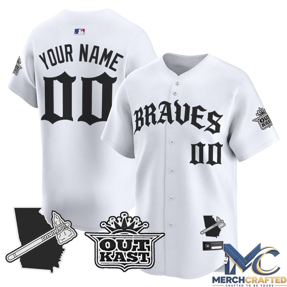 Atlanta Braves 'Old English Edition' Vapor Premier Limited Custom Baseball Jersey