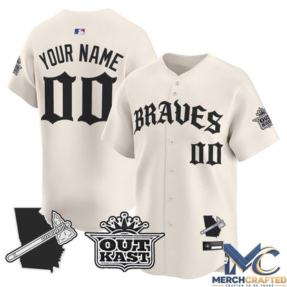 Atlanta Braves 'Old English Edition' Vapor Premier Limited Custom Baseball Jersey